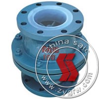 Vertical lined check valve